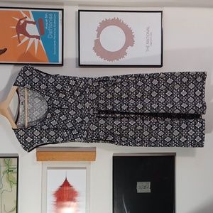 Boden Margot jersey dress black and white 8L/12L